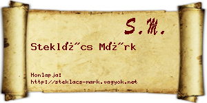 Steklács Márk névjegykártya